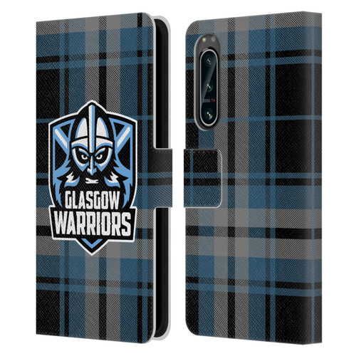 Glasgow Warriors Logo Tartan Leather Book Wallet Case Cover For Sony Xperia 5 IV