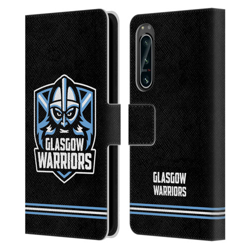 Glasgow Warriors Logo Stripes Black Leather Book Wallet Case Cover For Sony Xperia 5 IV