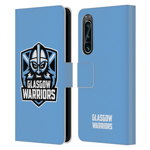 Glasgow Warriors Logo Plain Blue Leather Book Wallet Case Cover For Sony Xperia 5 IV