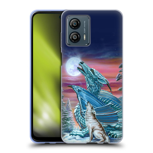 Ed Beard Jr Dragons Moon Song Wolf Moon Soft Gel Case for Motorola Moto G53 5G