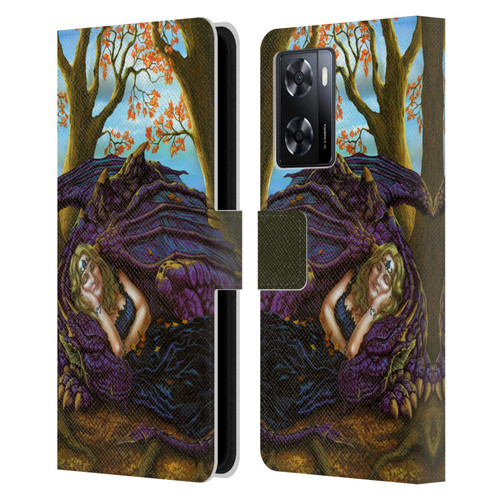 Ed Beard Jr Dragon Friendship Escape To The Land Of Nod Leather Book Wallet Case Cover For OPPO A57s