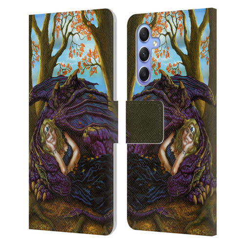 Ed Beard Jr Dragon Friendship Escape To The Land Of Nod Leather Book Wallet Case Cover For Samsung Galaxy A34 5G