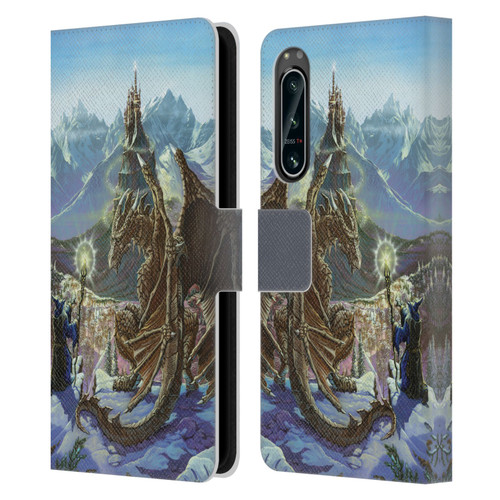 Ed Beard Jr Dragon Friendship Encounter Leather Book Wallet Case Cover For Sony Xperia 5 IV