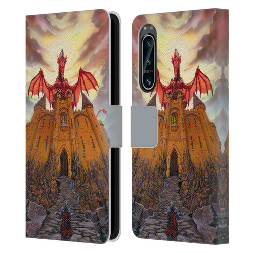 Ed Beard Jr Dragon Friendship Lord Magic Castle Leather Book Wallet Case Cover For Sony Xperia 5 IV
