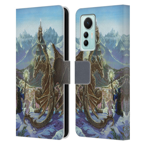 Ed Beard Jr Dragon Friendship Encounter Leather Book Wallet Case Cover For Xiaomi 12 Lite