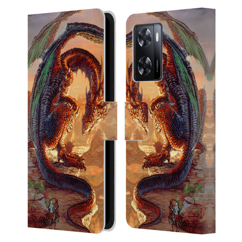 Ed Beard Jr Dragons Bravery Misplaced Leather Book Wallet Case Cover For OPPO A57s