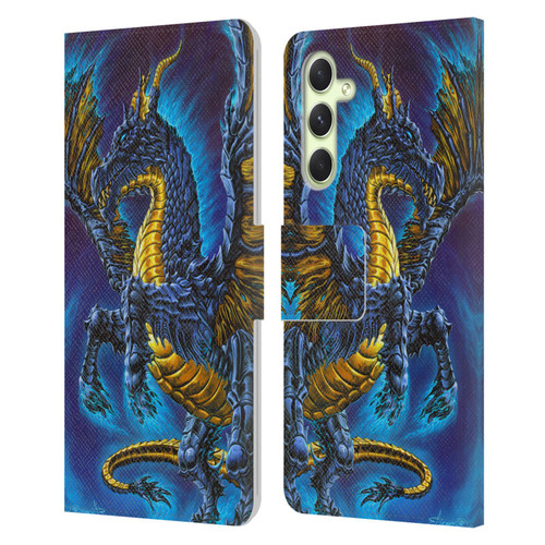 Ed Beard Jr Dragons Mare Leather Book Wallet Case Cover For Samsung Galaxy A54 5G