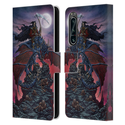 Ed Beard Jr Dragons Reaper Leather Book Wallet Case Cover For Sony Xperia 5 IV