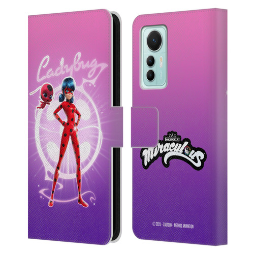 Miraculous Tales of Ladybug & Cat Noir Graphics Ladybug Leather Book Wallet Case Cover For Xiaomi 12 Lite