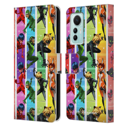 Miraculous Tales of Ladybug & Cat Noir Graphics Pattern Leather Book Wallet Case Cover For Xiaomi 12 Lite
