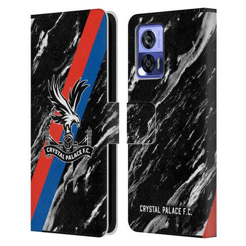 Crystal Palace FC Crest Black Marble Leather Book Wallet Case Cover For Motorola Edge 30 Neo 5G