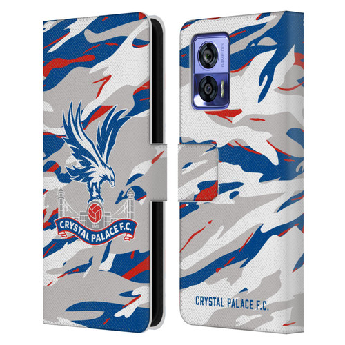 Crystal Palace FC Crest Camouflage Leather Book Wallet Case Cover For Motorola Edge 30 Neo 5G
