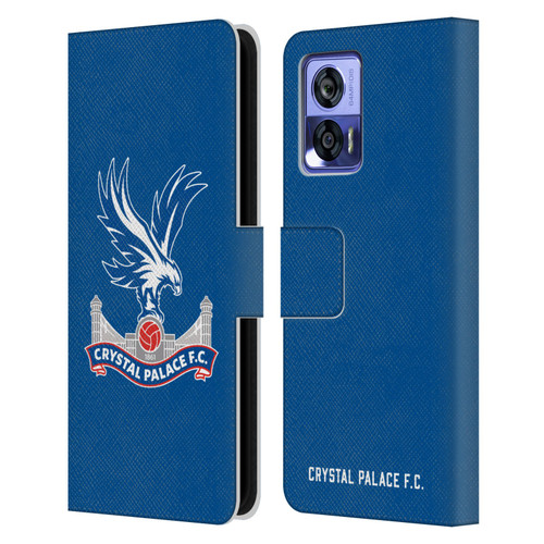 Crystal Palace FC Crest Plain Leather Book Wallet Case Cover For Motorola Edge 30 Neo 5G