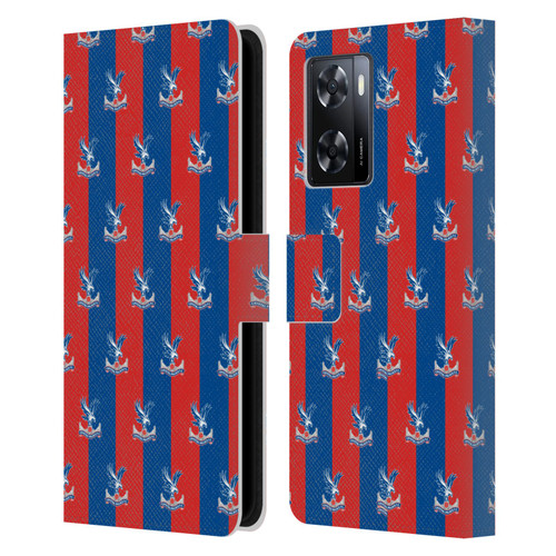 Crystal Palace FC Crest Pattern Leather Book Wallet Case Cover For OPPO A57s