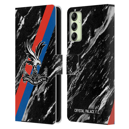 Crystal Palace FC Crest Black Marble Leather Book Wallet Case Cover For Samsung Galaxy A14 5G