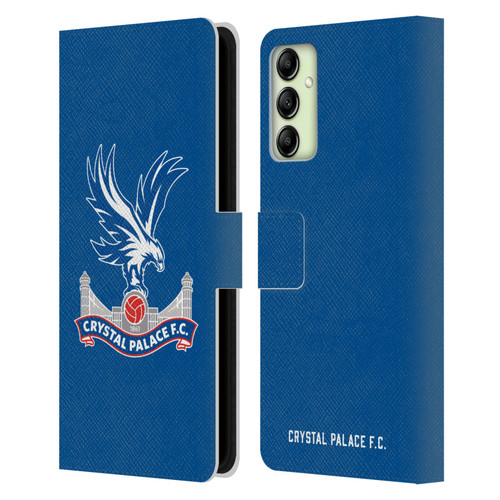 Crystal Palace FC Crest Plain Leather Book Wallet Case Cover For Samsung Galaxy A14 5G