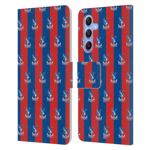 Crystal Palace FC Crest Pattern Leather Book Wallet Case Cover For Samsung Galaxy A34 5G