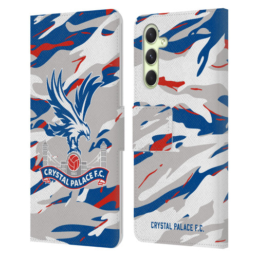 Crystal Palace FC Crest Camouflage Leather Book Wallet Case Cover For Samsung Galaxy A54 5G