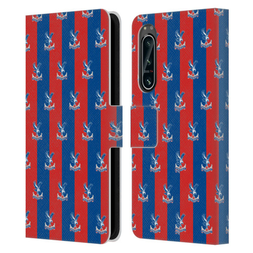 Crystal Palace FC Crest Pattern Leather Book Wallet Case Cover For Sony Xperia 5 IV
