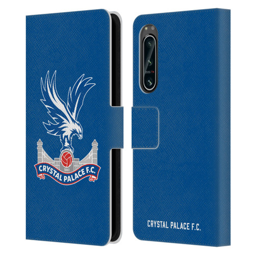 Crystal Palace FC Crest Plain Leather Book Wallet Case Cover For Sony Xperia 5 IV