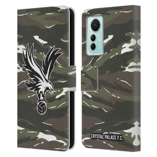 Crystal Palace FC Crest Woodland Camouflage Leather Book Wallet Case Cover For Xiaomi 12 Lite