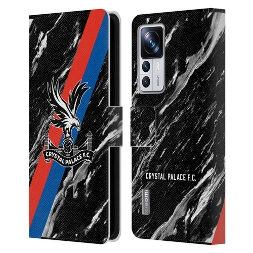 Crystal Palace FC Crest Black Marble Leather Book Wallet Case Cover For Xiaomi 12T Pro