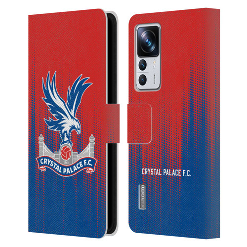 Crystal Palace FC Crest Halftone Leather Book Wallet Case Cover For Xiaomi 12T Pro