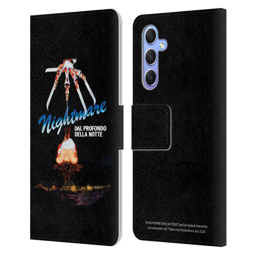 A Nightmare On Elm Street (1984) Graphics Nightmare Leather Book Wallet Case Cover For Samsung Galaxy A34 5G