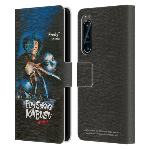 A Nightmare On Elm Street (1984) Graphics Elm Sokagi Leather Book Wallet Case Cover For Sony Xperia 5 IV