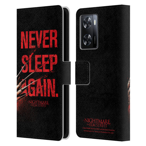 A Nightmare On Elm Street (2010) Graphics Never Sleep Again Leather Book Wallet Case Cover For OPPO A57s