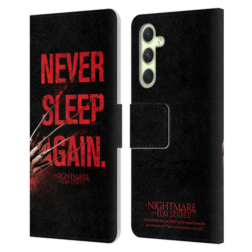 A Nightmare On Elm Street (2010) Graphics Never Sleep Again Leather Book Wallet Case Cover For Samsung Galaxy A54 5G