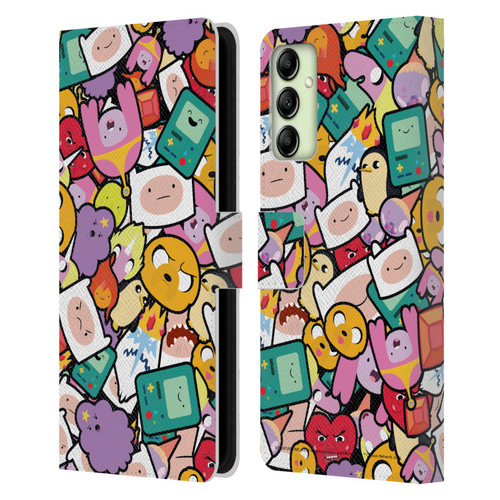 Adventure Time Graphics Pattern Leather Book Wallet Case Cover For Samsung Galaxy A14 5G