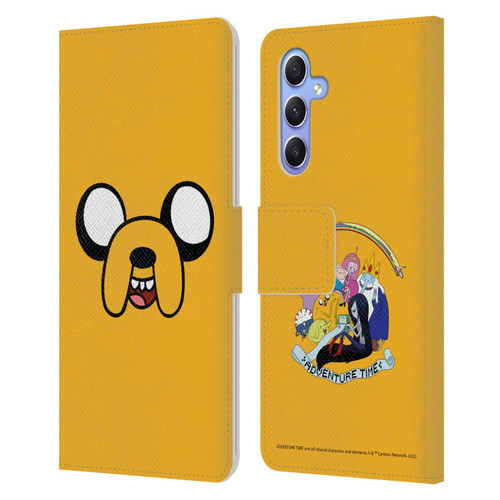 Adventure Time Graphics Jake The Dog Leather Book Wallet Case Cover For Samsung Galaxy A34 5G