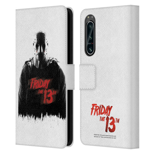 Friday the 13th 2009 Graphics Jason Voorhees Key Art Leather Book Wallet Case Cover For Sony Xperia 5 IV