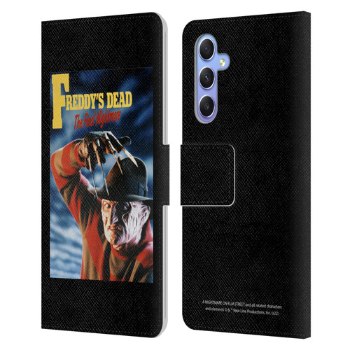 A Nightmare On Elm Street: Freddy's Dead Graphics Poster Leather Book Wallet Case Cover For Samsung Galaxy A34 5G