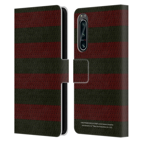 A Nightmare On Elm Street: Freddy's Dead Graphics Sweater Pattern Leather Book Wallet Case Cover For Sony Xperia 5 IV