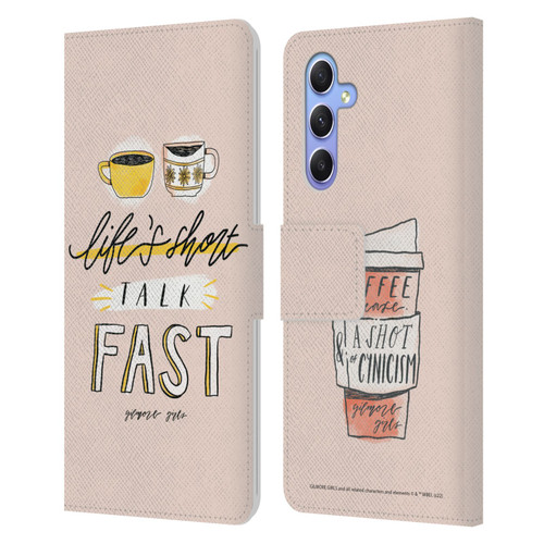 Gilmore Girls Graphics Life's Short Talk Fast Leather Book Wallet Case Cover For Samsung Galaxy A34 5G