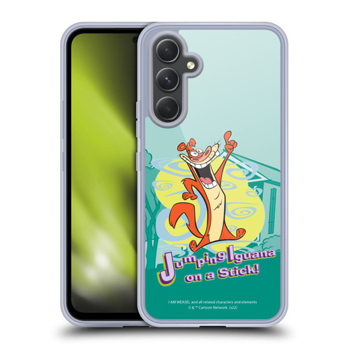 I Am Weasel. Graphics Jumping Iguana On A Stick Soft Gel Case for Samsung Galaxy A54 5G