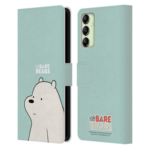We Bare Bears Character Art Ice Bear Leather Book Wallet Case Cover For Samsung Galaxy A14 5G