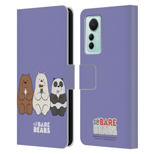 We Bare Bears Character Art Group 2 Leather Book Wallet Case Cover For Xiaomi 12 Lite