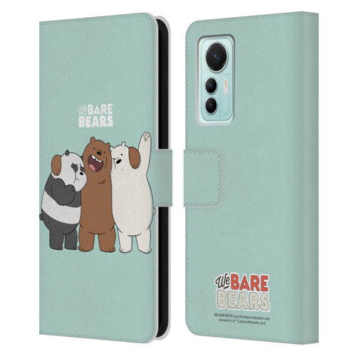 We Bare Bears Character Art Group 1 Leather Book Wallet Case Cover For Xiaomi 12 Lite