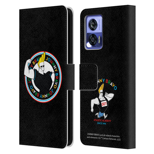 Johnny Bravo Graphics Logo Leather Book Wallet Case Cover For Motorola Edge 30 Neo 5G