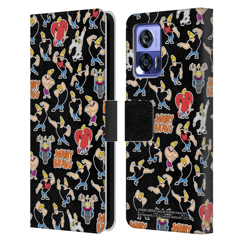 Johnny Bravo Graphics Pattern Leather Book Wallet Case Cover For Motorola Edge 30 Neo 5G