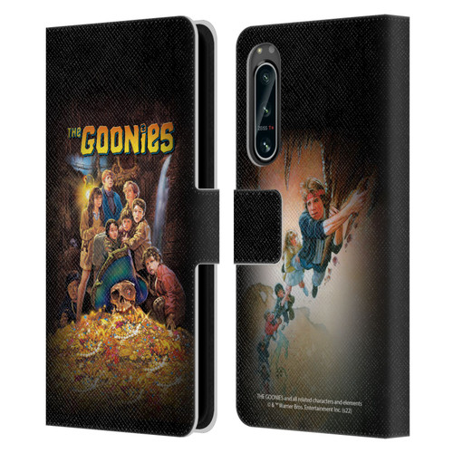 The Goonies Graphics Poster Leather Book Wallet Case Cover For Sony Xperia 5 IV