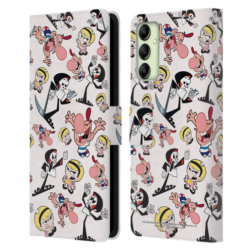 The Grim Adventures of Billy & Mandy Graphics Icons Leather Book Wallet Case Cover For Samsung Galaxy A14 5G