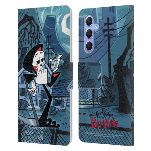 The Grim Adventures of Billy & Mandy Graphics Grim Leather Book Wallet Case Cover For Samsung Galaxy A34 5G