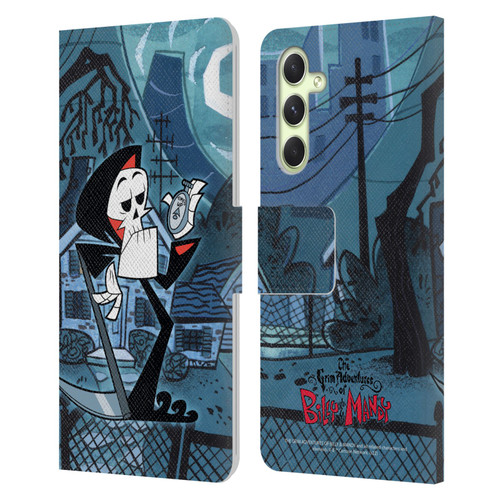 The Grim Adventures of Billy & Mandy Graphics Grim Leather Book Wallet Case Cover For Samsung Galaxy A54 5G