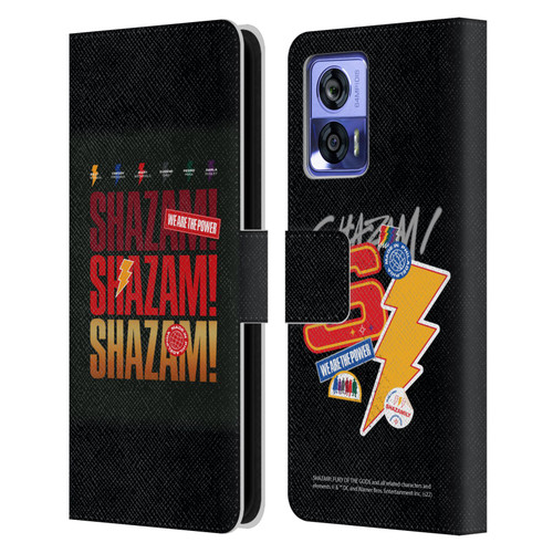 Shazam!: Fury Of The Gods Graphics Logo Leather Book Wallet Case Cover For Motorola Edge 30 Neo 5G
