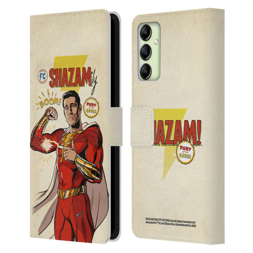 Shazam!: Fury Of The Gods Graphics Comic Leather Book Wallet Case Cover For Samsung Galaxy A14 5G
