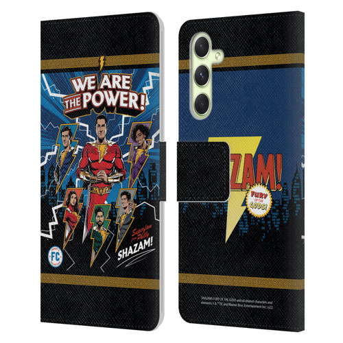 Shazam!: Fury Of The Gods Graphics Character Art Leather Book Wallet Case Cover For Samsung Galaxy A54 5G